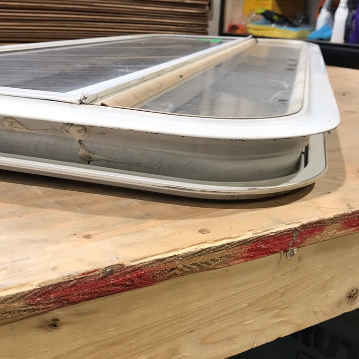 USED White Radius Opening Window : 47 1/2" W x 17 1/2" H x 1 1/2" D
