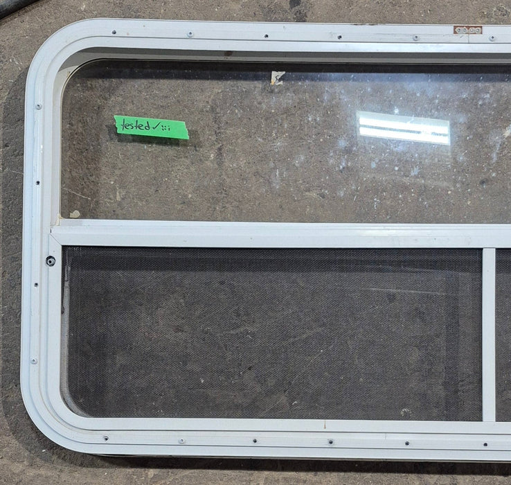 Used White Radius Opening Window : 47 1/2" W x 21 1/2" H x 1 1/2" D