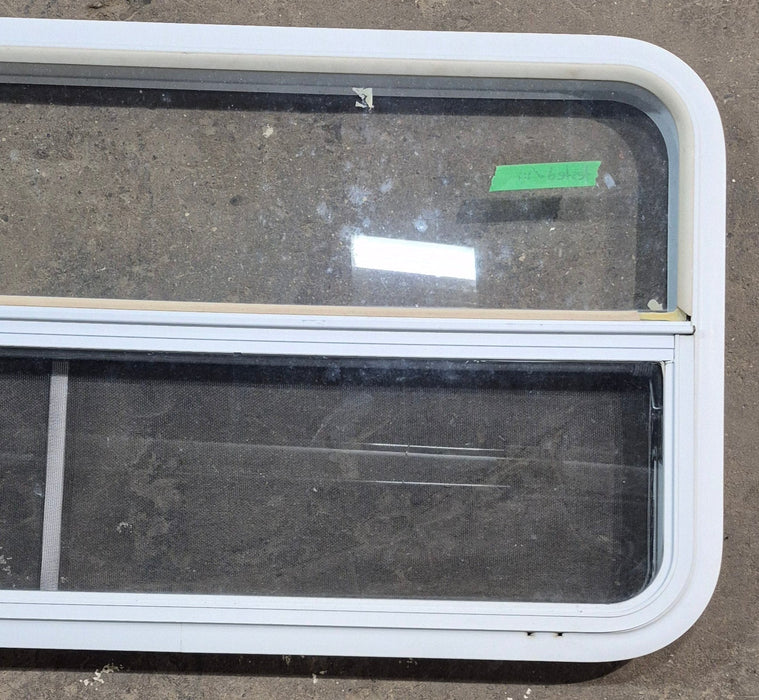 Used White Radius Opening Window : 47 1/2" W x 21 1/2" H x 1 1/2" D