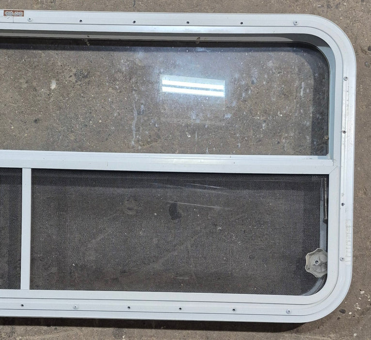 Used White Radius Opening Window : 47 1/2" W x 21 1/2" H x 1 1/2" D