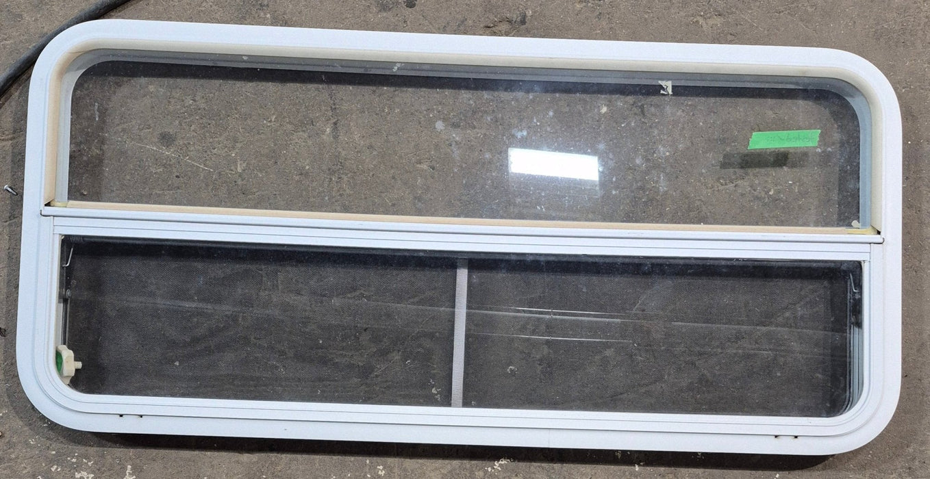 Used White Radius Opening Window : 47 1/2" W x 21 1/2" H x 1 1/2" D