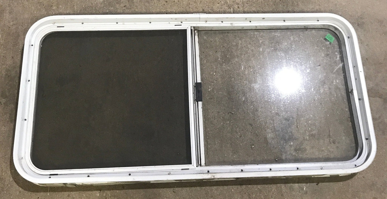 Used White Radius Opening Window : 47 1/2" W x 21 1/2" H x 1 7/8" D