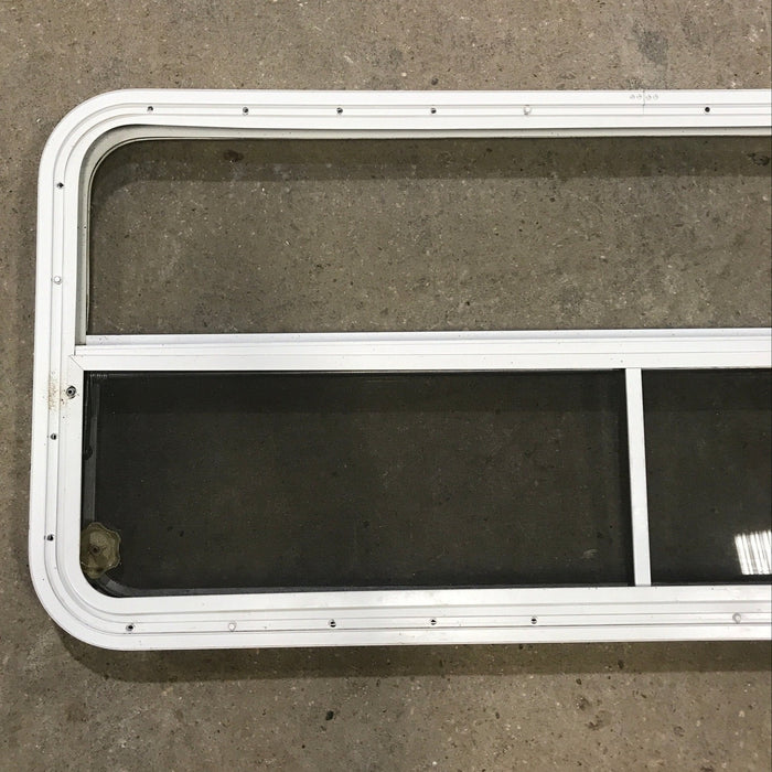 Used White Radius Opening Window : 47 1/2" W x 21 1/2" H x 1 7/8" D