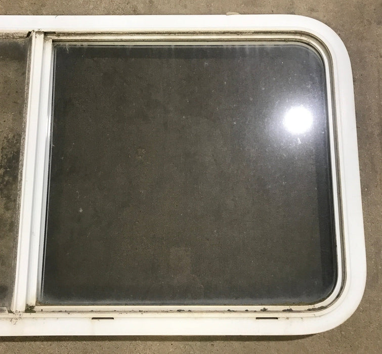 Used White Radius Opening Window : 47 1/2" W x 21 1/2" H x 1 7/8" D