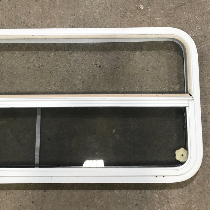 Used White Radius Opening Window : 47 1/2" W x 21 1/2" H x 1 7/8" D