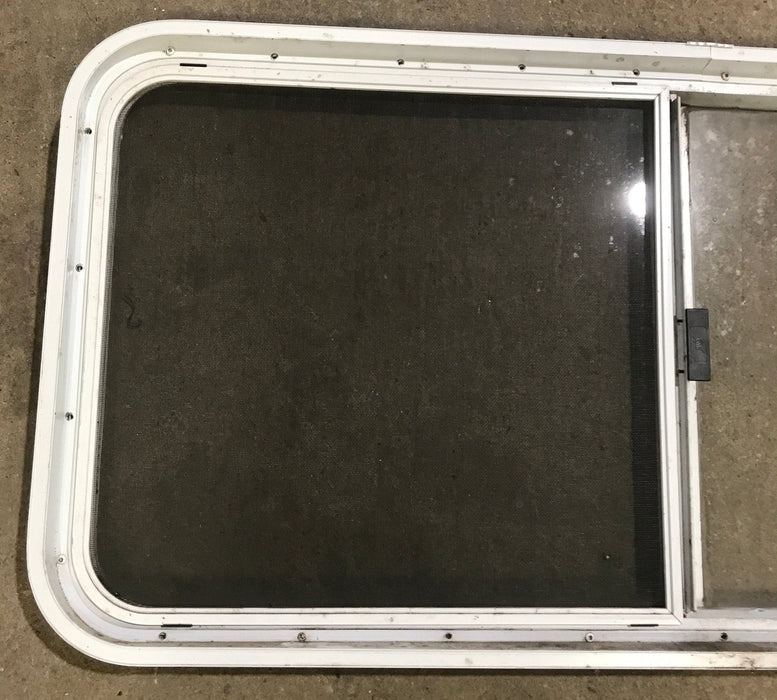 Used White Radius Opening Window : 47 1/2" W x 21 1/2" H x 1 7/8" D