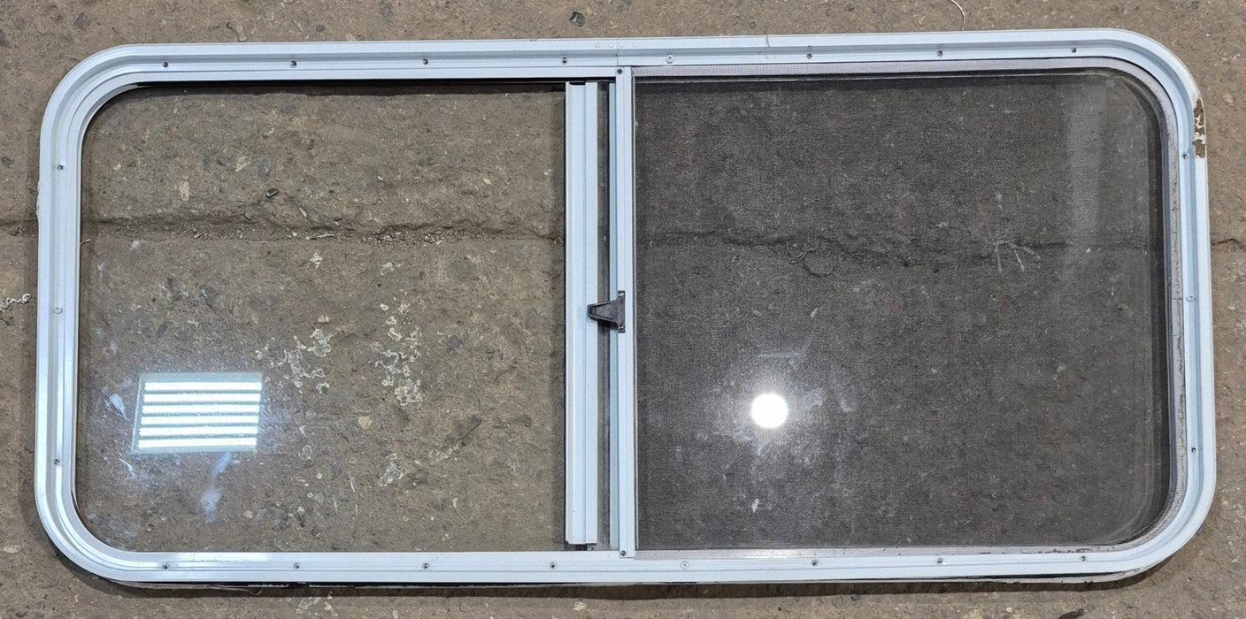 Used White Radius Opening Window : 47 1/2" W x 21 1/2" H x 1" D