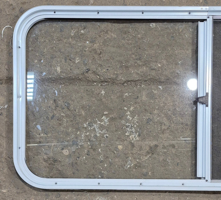 Used White Radius Opening Window : 47 1/2" W x 21 1/2" H x 1" D