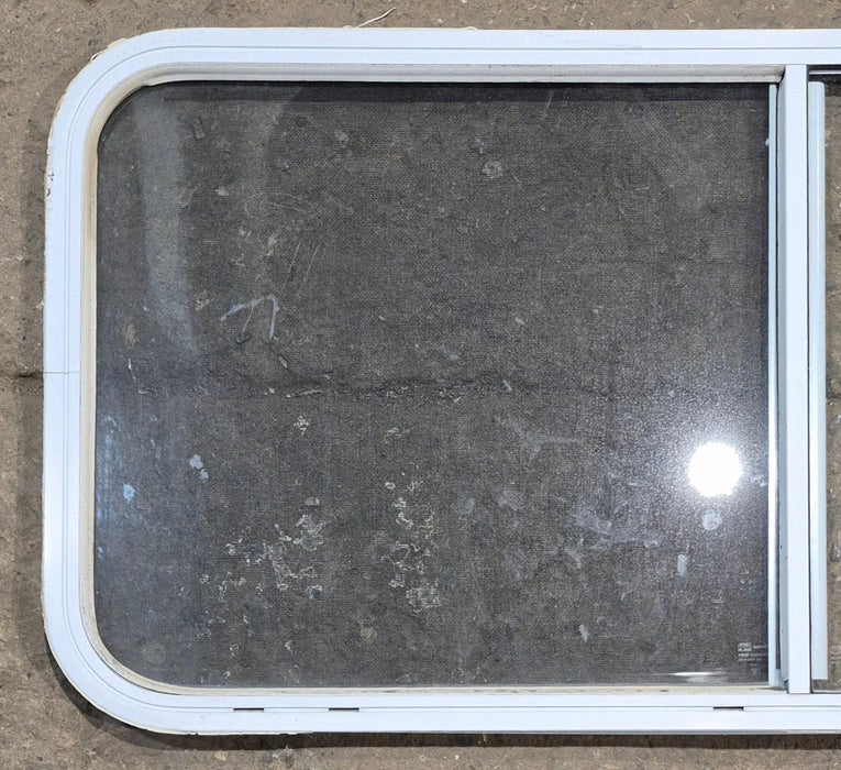 Used White Radius Opening Window : 47 1/2" W x 21 1/2" H x 1" D