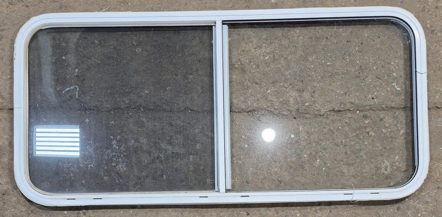 Used White Radius Opening Window : 47 1/2" W x 21 1/2" H x 1" D