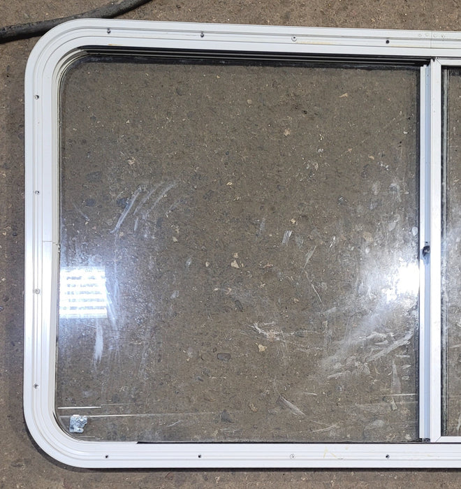 Used White Radius Opening Window : 47 1/2" W x 25 1/2" H x 1 1/4" D