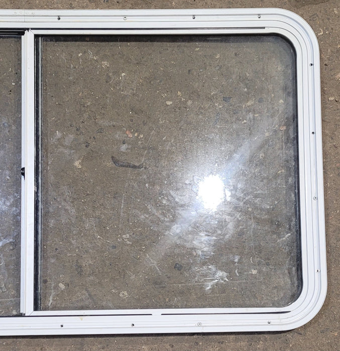 Used White Radius Opening Window : 47 1/2" W x 25 1/2" H x 1 1/4" D