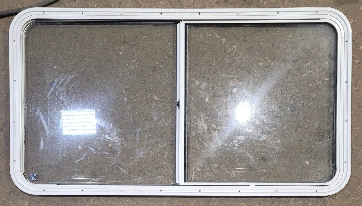 Used White Radius Opening Window : 47 1/2" W x 25 1/2" H x 1 1/4" D