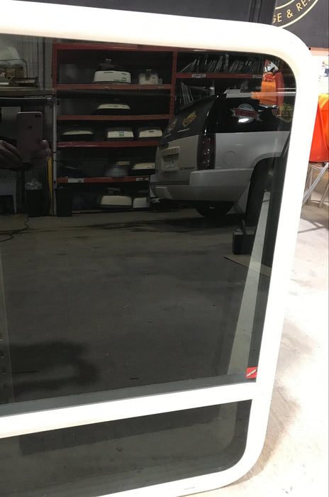 Used White Radius Opening Window : 47 1/2" W x 35 1/2" H x 2" D