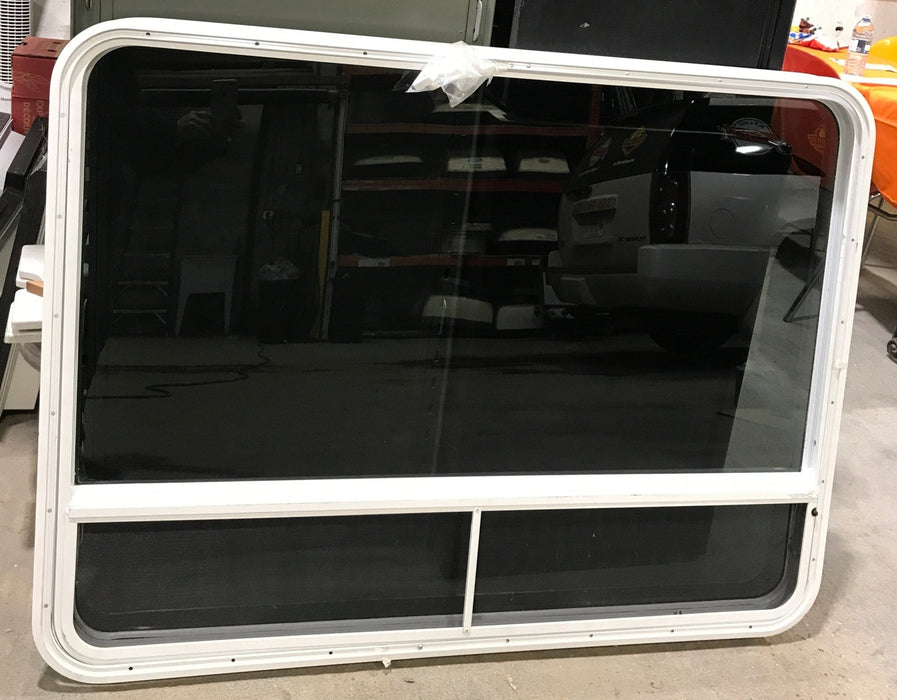 Used White Radius Opening Window : 47 1/2" W x 35 1/2" H x 2" D