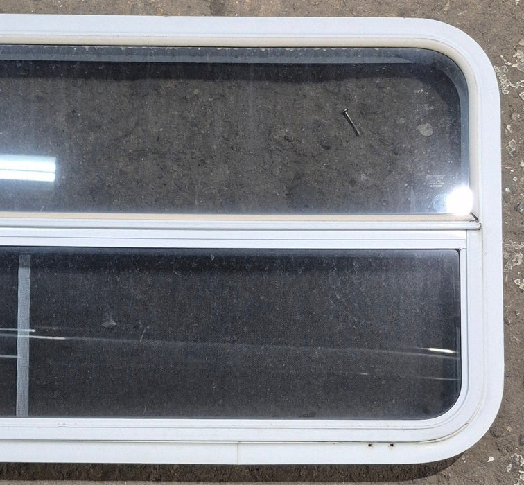 Used White Radius Opening Window : 47 1/4" W x 21 1/4" H x 1 3/4" D