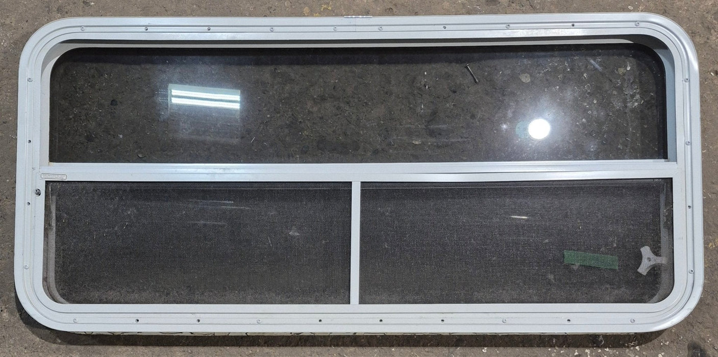 Used White Radius Opening Window : 47 1/4" W x 21 1/4" H x 1 3/4" D