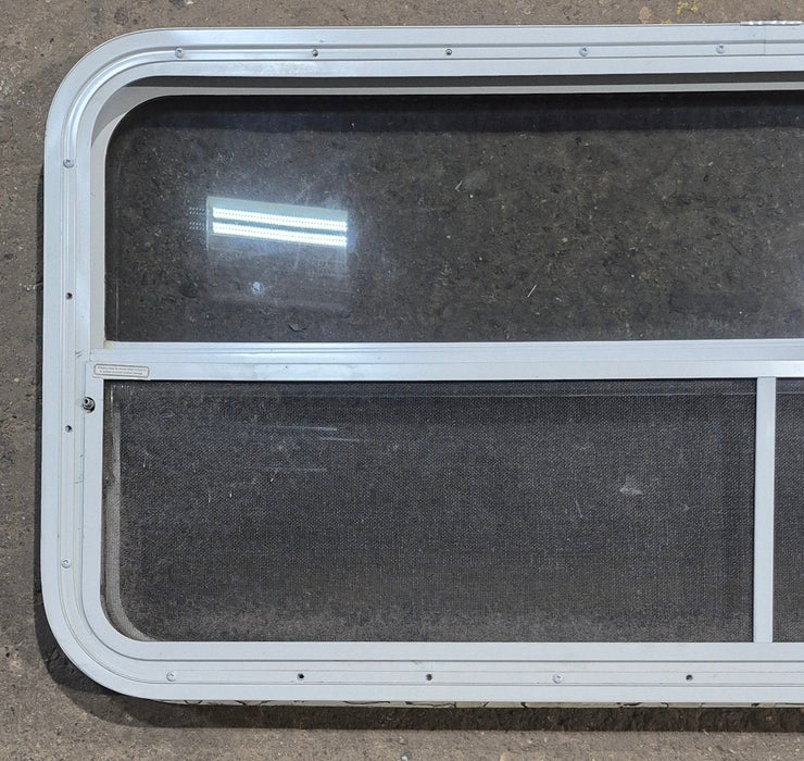 Used White Radius Opening Window : 47 1/4" W x 21 1/4" H x 1 3/4" D