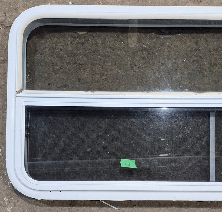 Used White Radius Opening Window : 47 1/4" W x 21 1/4" H x 1 3/4" D