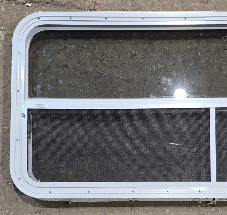 Used White Radius Opening Window : 47 1/4" W x 21 1/4" H x 1 3/4" D