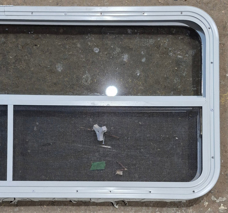 Used White Radius Opening Window : 47 1/4" W x 21 1/4" H x 1 3/4" D
