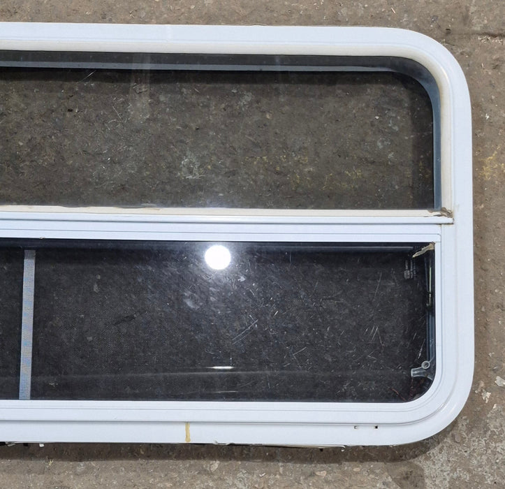 Used White Radius Opening Window : 47 1/4" W x 21 1/4" H x 1 3/4" D