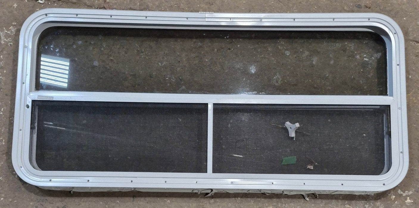 Used White Radius Opening Window : 47 1/4" W x 21 1/4" H x 1 3/4" D