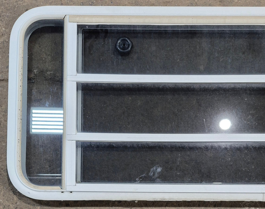 Used White Radius Opening Window : 47 1/4" W x 21 1/4" H x 1 7/8" D