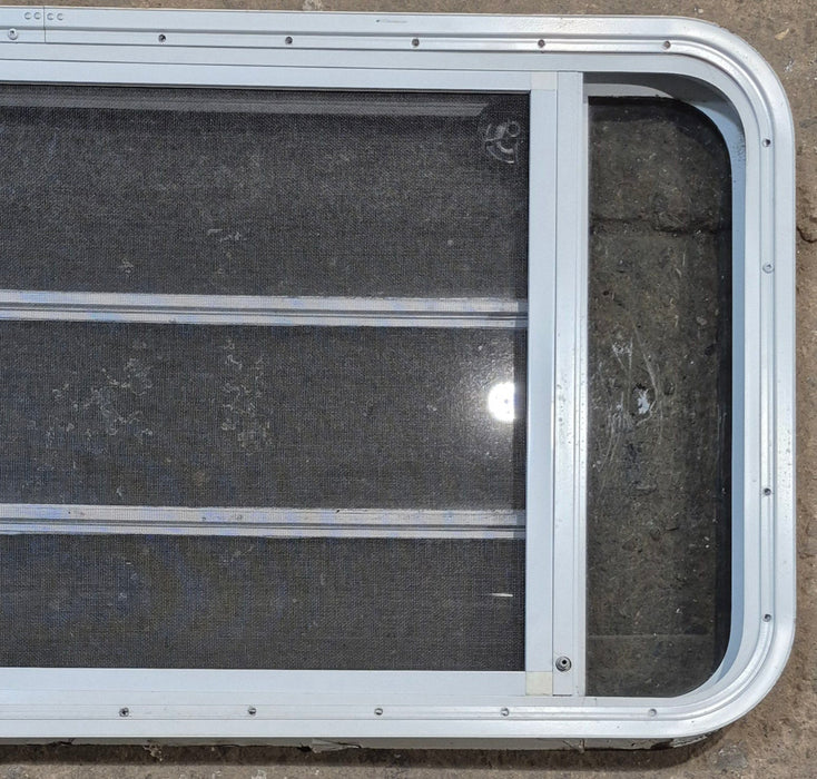 Used White Radius Opening Window : 47 1/4" W x 21 1/4" H x 1 7/8" D