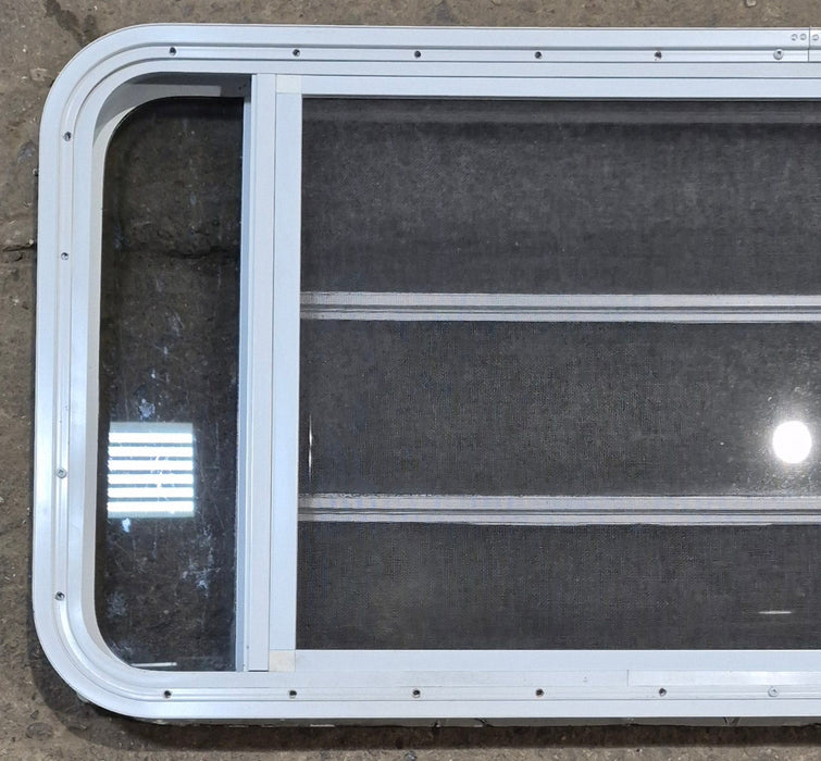 Used White Radius Opening Window : 47 1/4" W x 21 1/4" H x 1 7/8" D