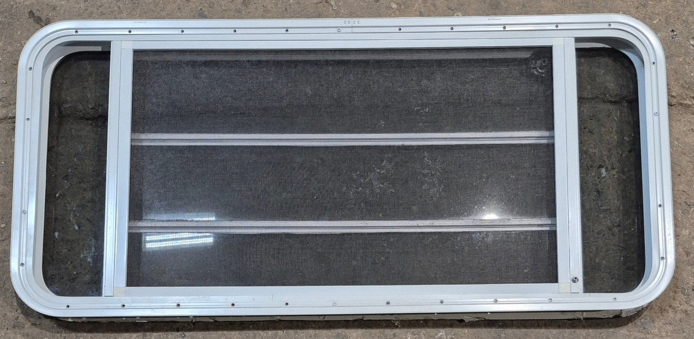 Used White Radius Opening Window : 47 1/4" W x 21 1/4" H x 1 7/8" D