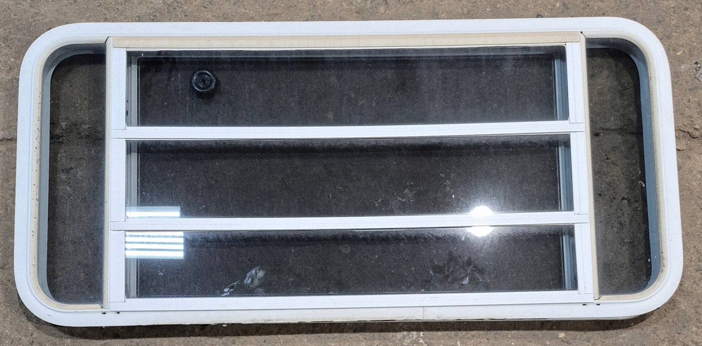 Used White Radius Opening Window : 47 1/4" W x 21 1/4" H x 1 7/8" D