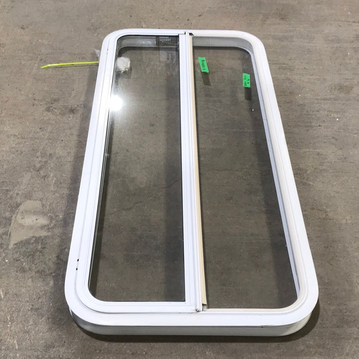 Used White Radius Opening Window : 47 1/4" W x 21 1/4" H x 2" D