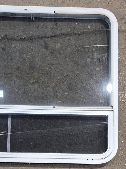 Used White Radius Opening Window : 47 1/4" W x 34 1/4" H x 1 3/4" D
