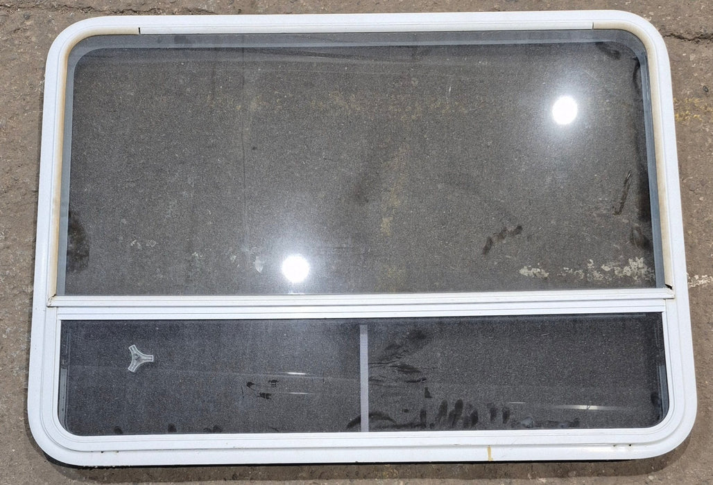Used White Radius Opening Window : 47 1/4" W x 34 1/4" H x 1 3/4" D