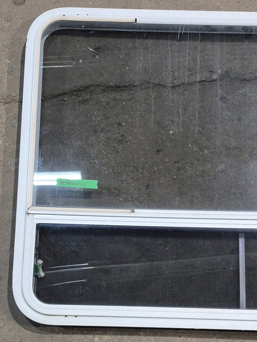 Used White Radius Opening Window : 47 1/4" W x 34 1/4" H x 1 3/4" D