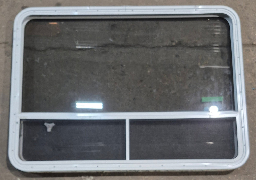 Used White Radius Opening Window : 47 1/4" W x 34 1/4" H x 1 3/4" D