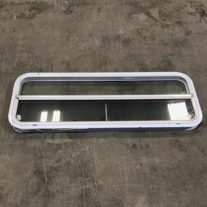 Used White Radius Opening Window : 47 3/4" W x 17 3/4" H x 2" D
