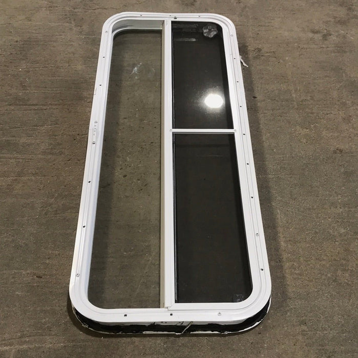 Used White Radius Opening Window : 47 3/4" W x 17 3/4" H x 2" D