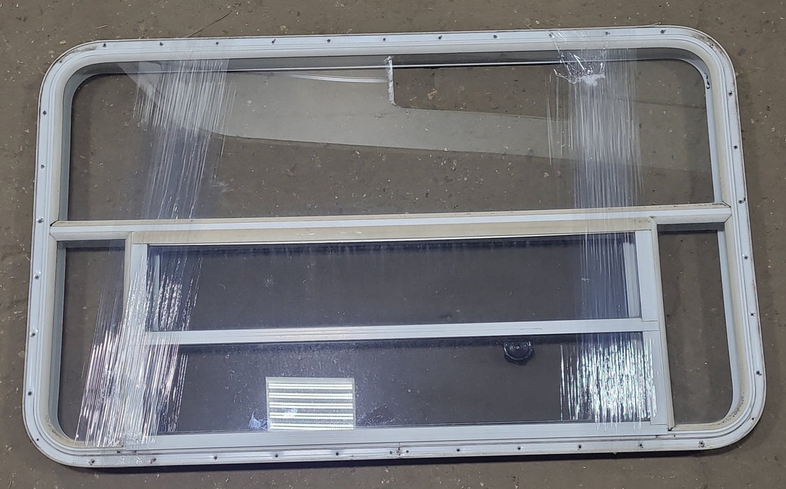 Used White Radius Opening Window : 47 3/4" W x 28 1/2" H x 1 5/8" D
