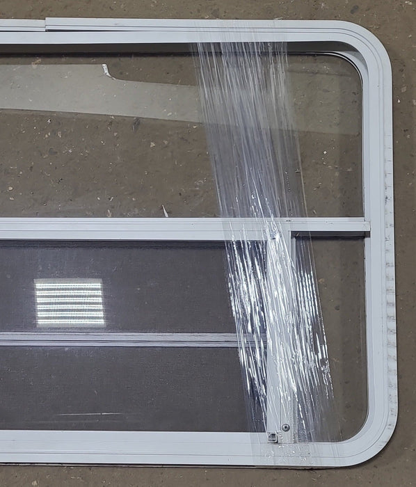 Used White Radius Opening Window : 47 3/4" W x 28 1/2" H x 1 5/8" D