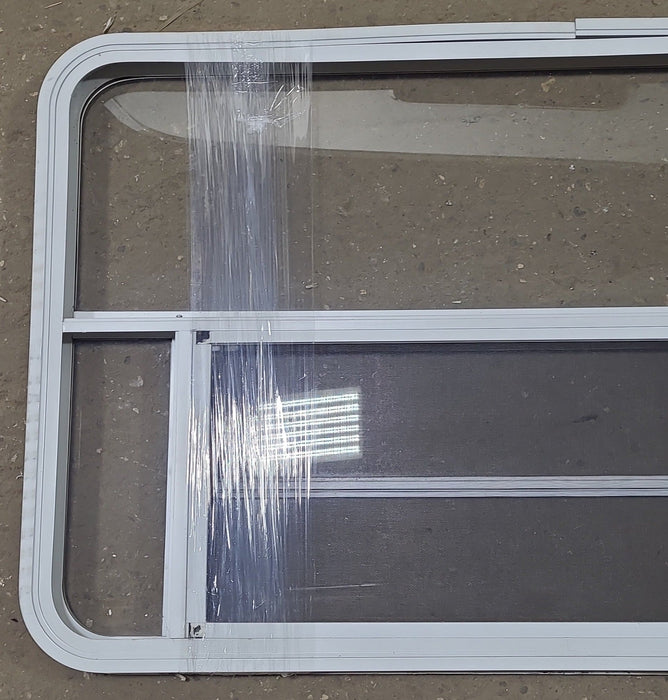 Used White Radius Opening Window : 47 3/4" W x 28 1/2" H x 1 5/8" D