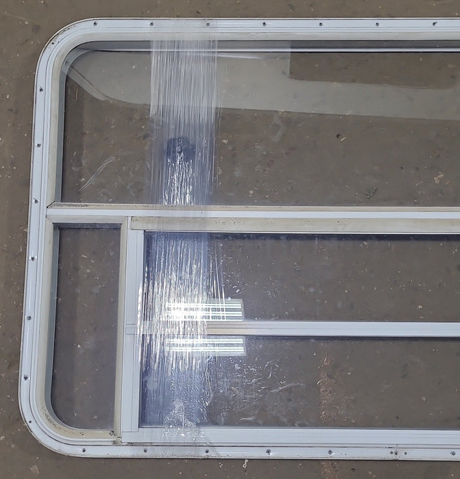 Used White Radius Opening Window : 47 3/4" W x 28 1/4" H x 1 5/8" D