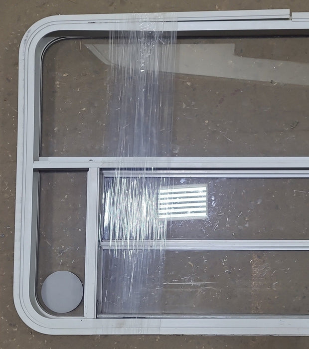 Used White Radius Opening Window : 47 3/4" W x 28 1/4" H x 1 5/8" D