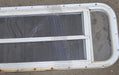 Used White Radius Opening Window : 48 1/2" W x 15 1/2" H x 1 5/8" D - Young Farts RV Parts