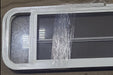 Used White Radius Opening Window : 48 1/2" W x 15 1/2" H x 1 5/8" D - Young Farts RV Parts