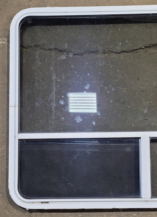 Used White Radius Opening Window : 48 1/4" W x 35 3/4" H x 1 7/8" D
