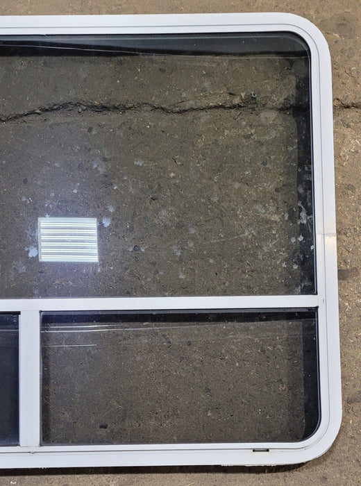 Used White Radius Opening Window : 48 1/4" W x 35 3/4" H x 1 7/8" D