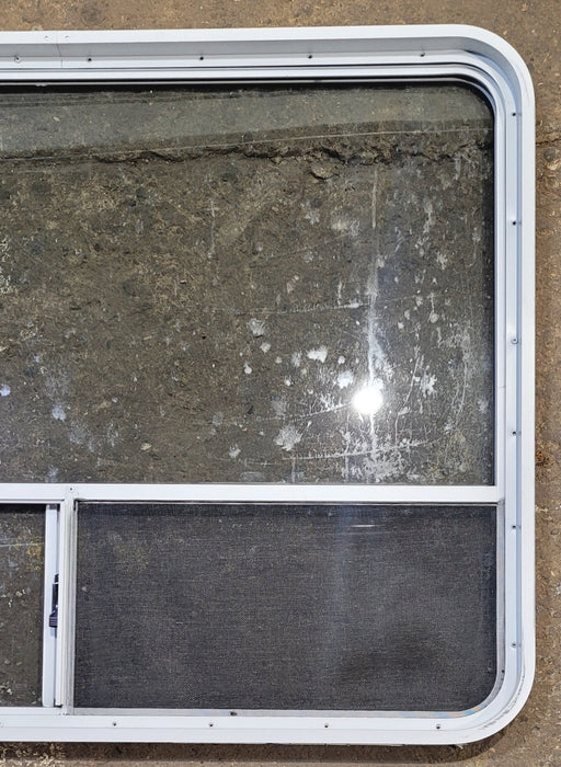 Used White Radius Opening Window : 48 1/4" W x 35 3/4" H x 1 7/8" D