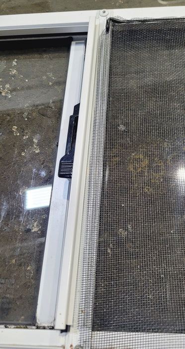 Used White Radius Opening Window : 48 1/4" W x 35 3/4" H x 1 7/8" D